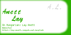 anett lay business card